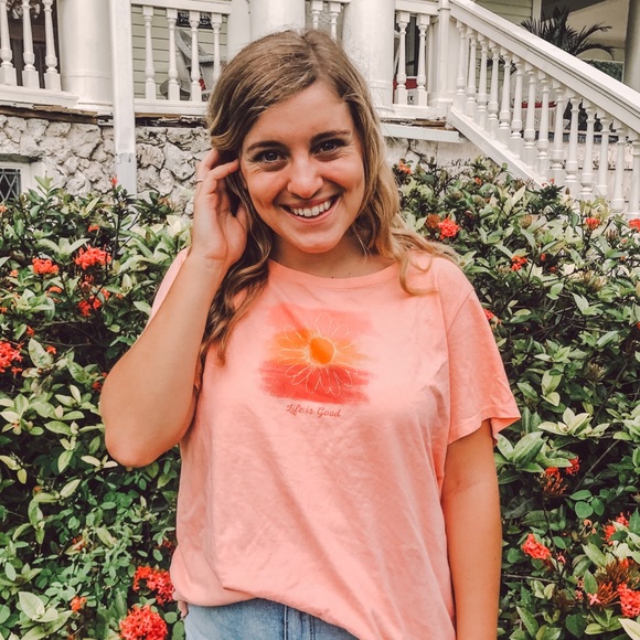 Life Is Good Tops - Pink Life is Good T-Shirt!! Life Is Good Tops - Pink Life is Good T-Shirt!!